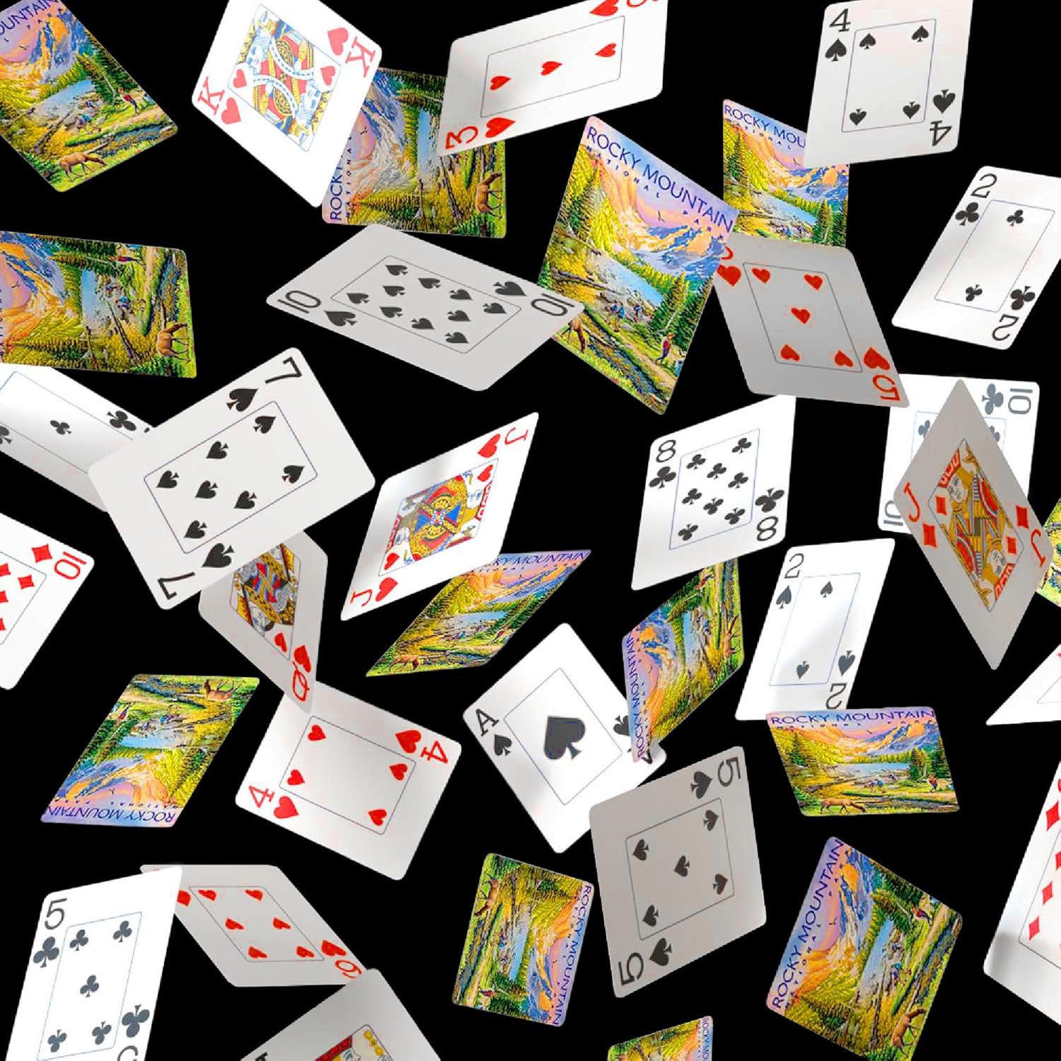 Boardwalk Puzzles Premium Featherlight Unique Playing Cards, Fun Themed Deck for Home and Travel | Rocky Mountain National Park