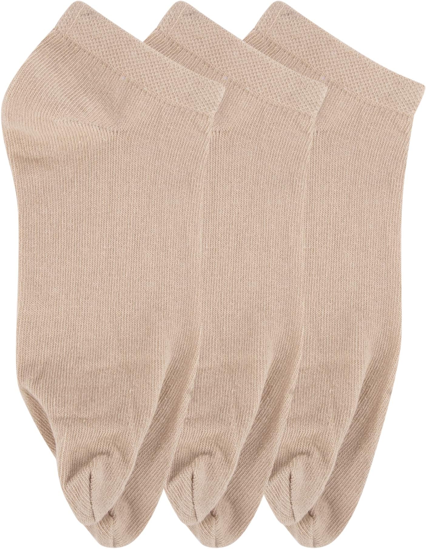 Women's Low Ankle Length Sneaker Cotton Thumb Socks (Pack of 3) (Assorted)