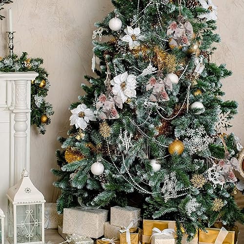 Miniatura 9 de (Flor París Torre Eiffel de París) Impresas Decoraciones Colgantes de Navidad Árbol de Navidad Adornos en Forma de Ángel Decoraciones de Fiesta de