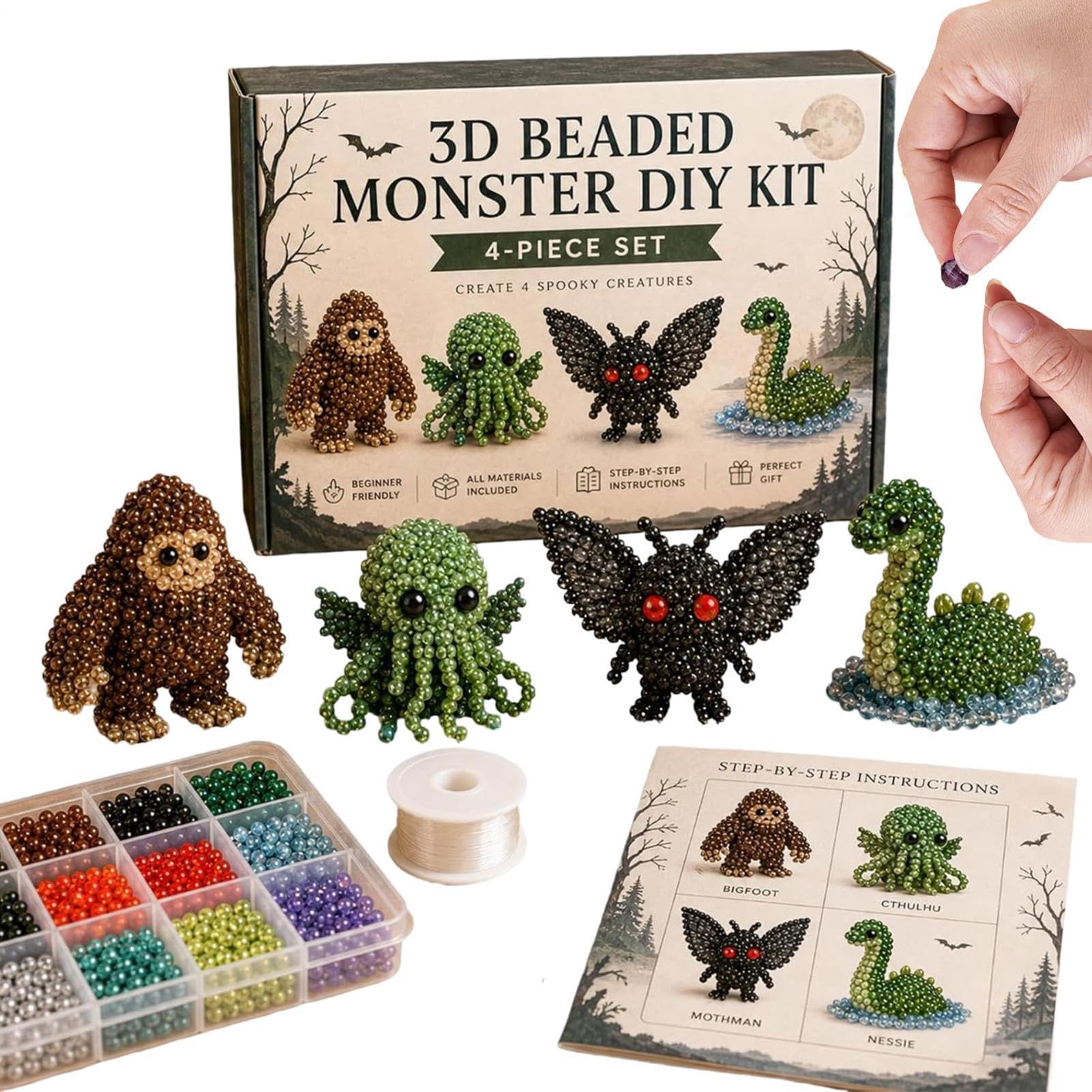 3D Beaded Animal Kit Educational Family Interaction
