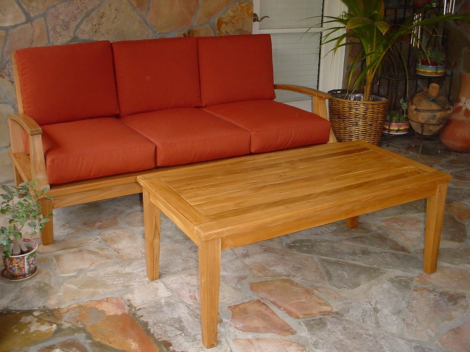 Anderson Teak Patio Lawn Garden Furniture Brianna Rectangular Coffee Table