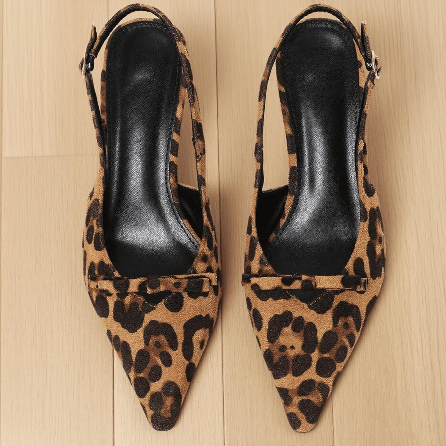 Mattiventon Slingback Heels for Women Kitten Heels Bow Ankle Strap Pointed Toe Heel Sexy Wedding Dress Party Pumps