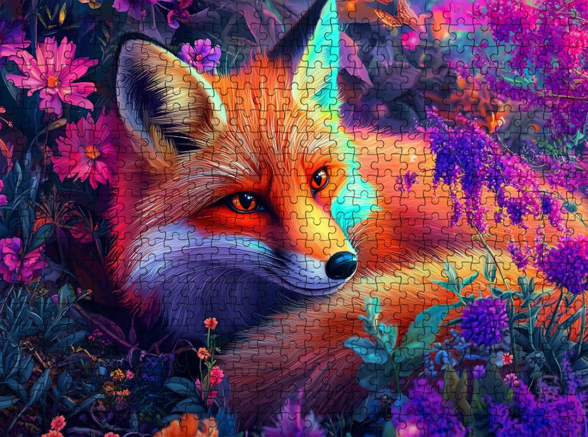 Puzzle 4000 Teile, Holzpuzzle Erwachsene [AAA], Impossible Game 141 x 87 cm, Kniffliges Denksport Spiel für Männer Frauen, Familienspiel, DIY Home Dekor,Geschenk für Geburtstag, Blume Tier f0-375