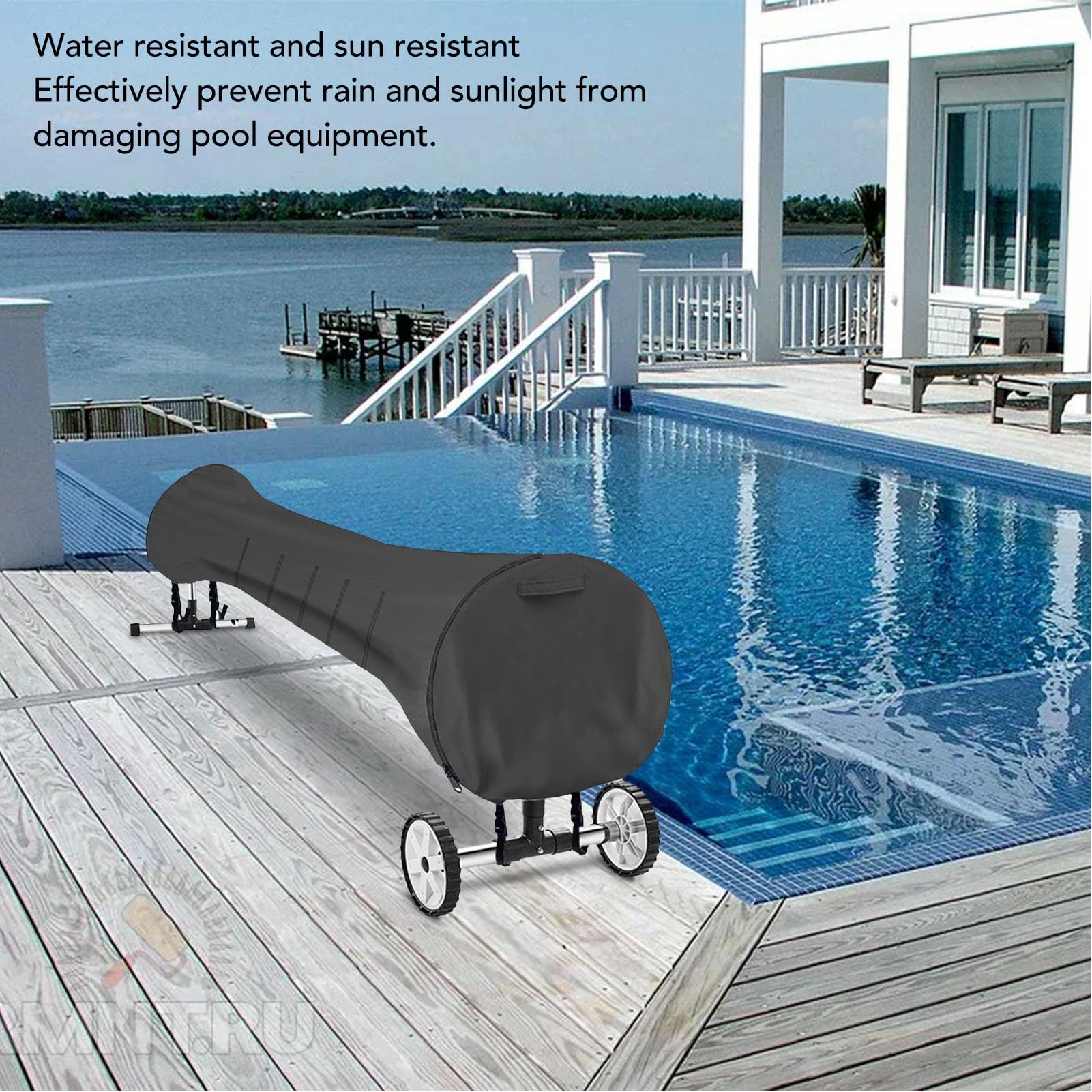 Copertura per Piscina Solare, Coperta Impermeabile Resistente Agli Strappi per Piscina Interrata Residenziale, 1 unità (16 piedi)