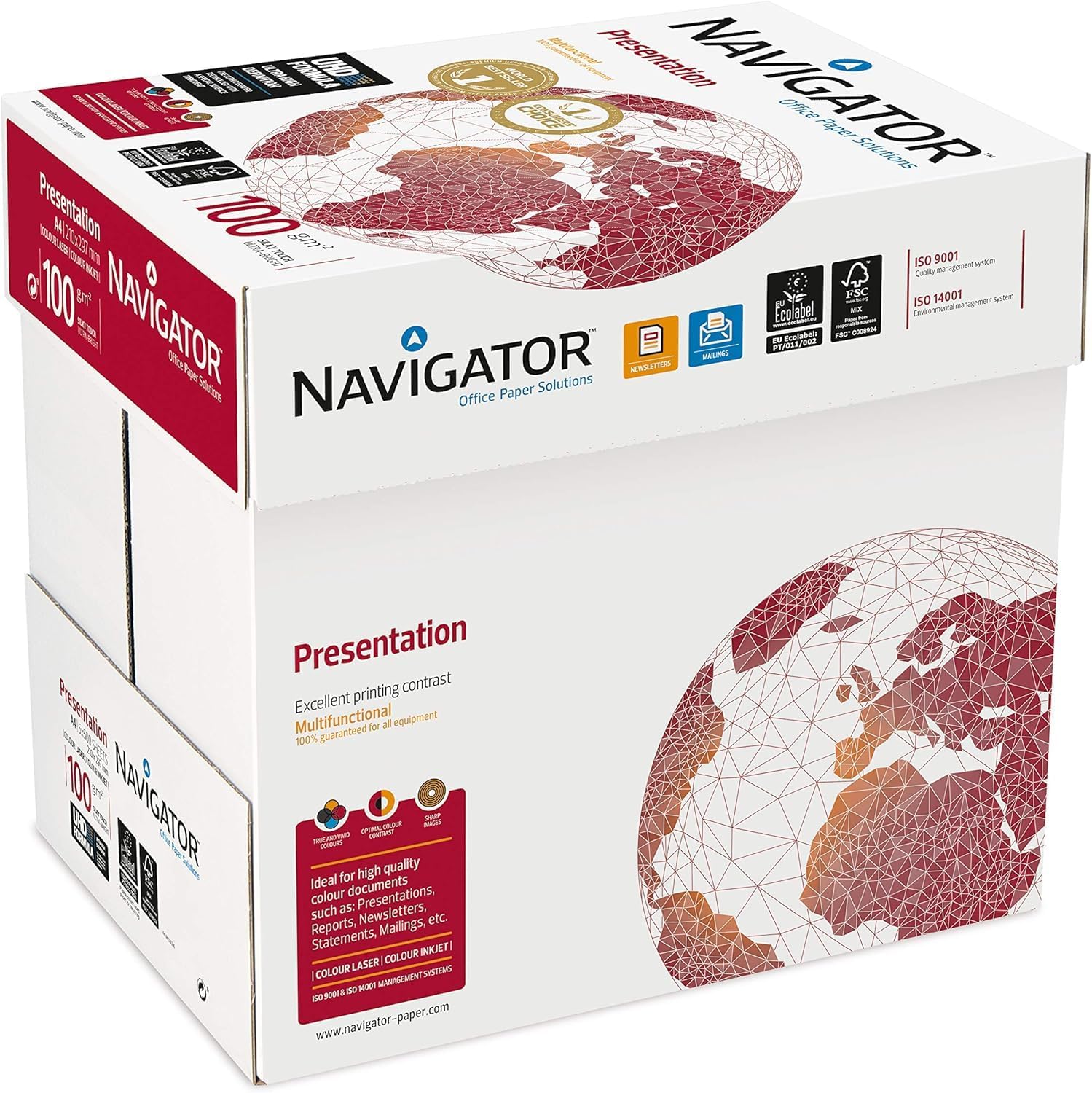 2XNavigator A4 100 gsm Presentation Paper (Pack of 5 Reams)