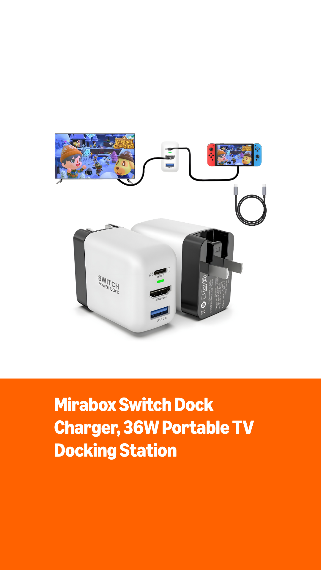 switch本体とdock Amazon.com: Switch Dock Charger for Nintendo Switch, Mirabox 36W