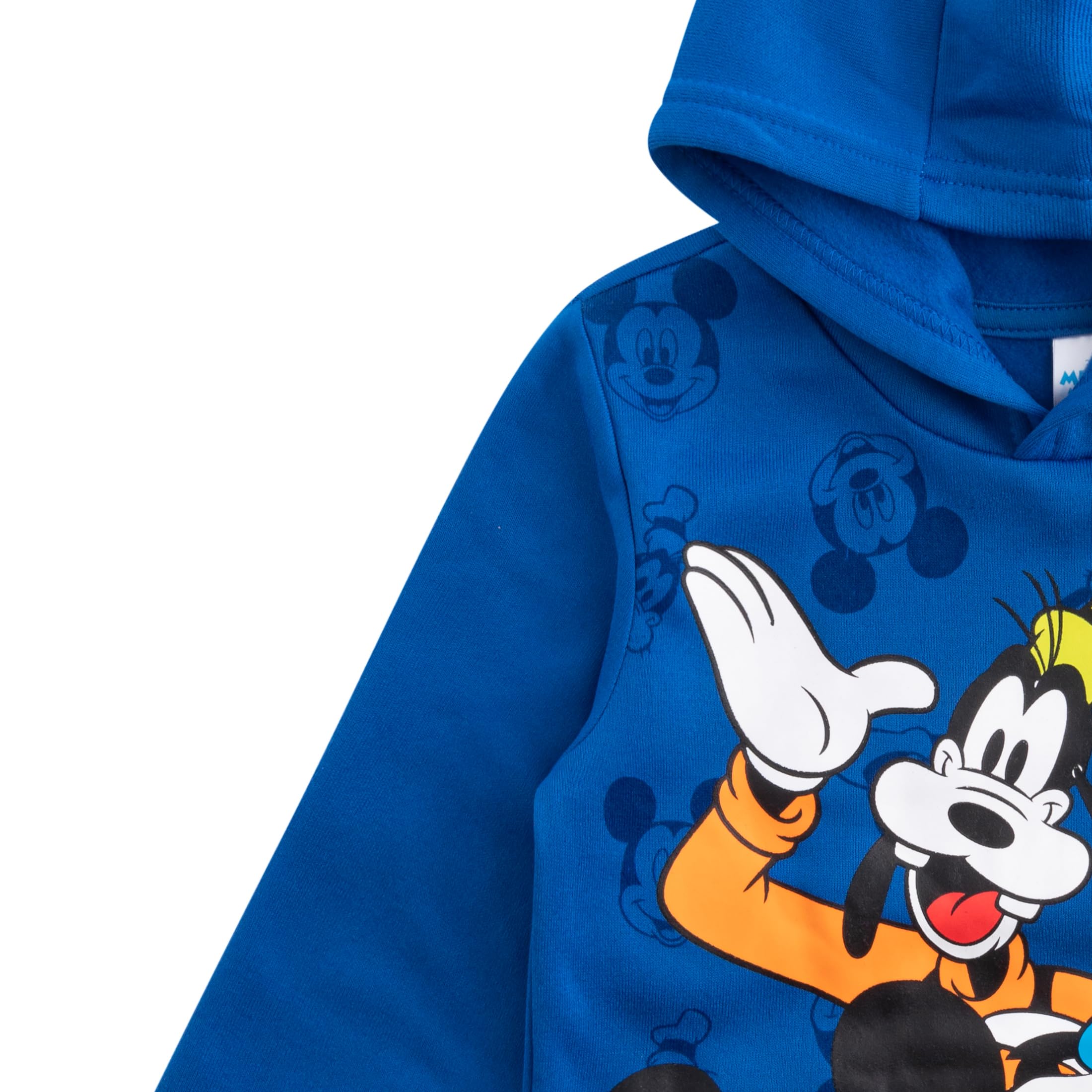 Disney Mickey Mouse, Pippo e Paperino Ragazzi Pullover Felpa con cappuccio per bambini piccoli e grandi - Blu/Rosso
