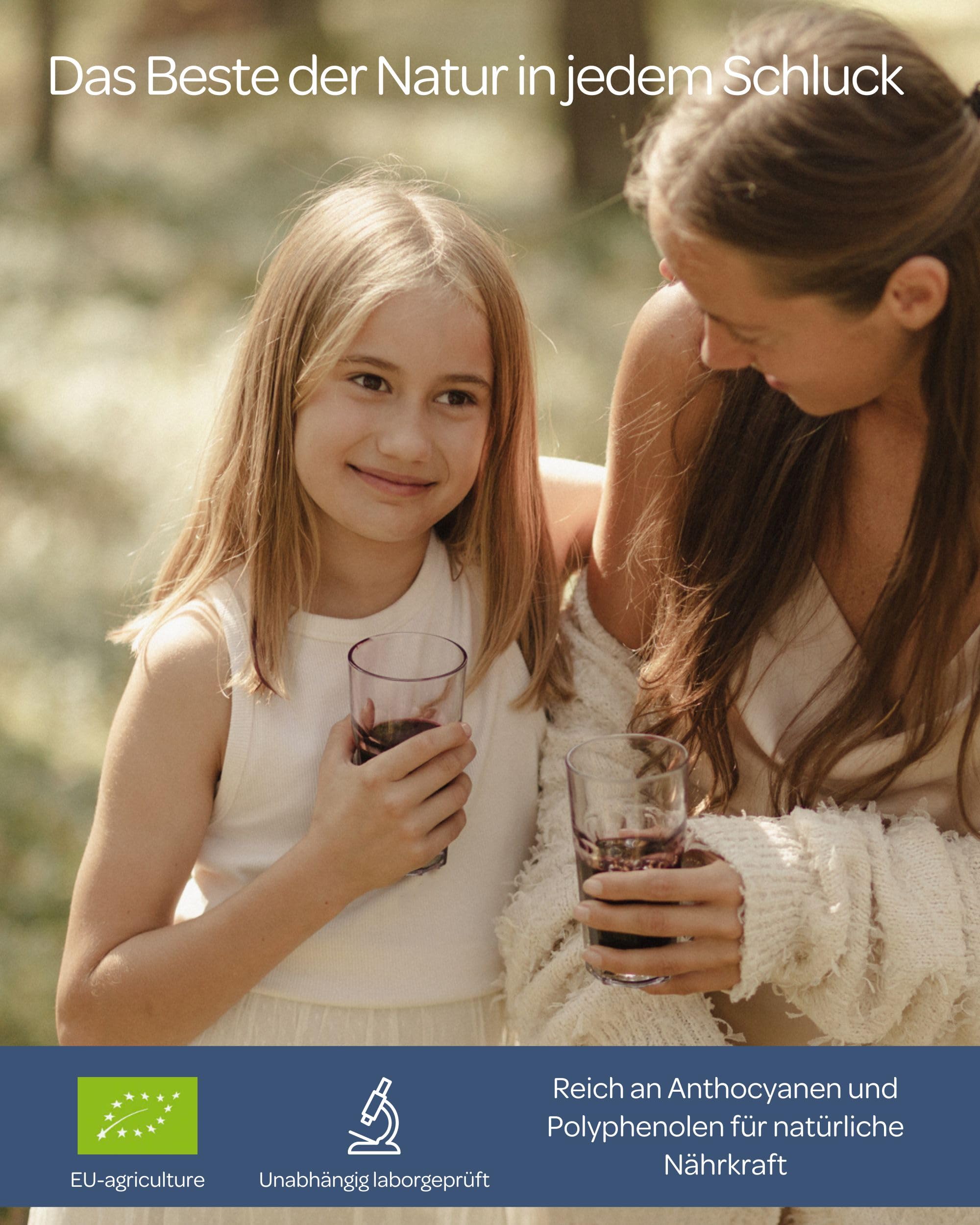 LOOV Bio Wildheidelbeersaft aus nordischen Wäldern, 100% direkt gepresster Blaubeersaft, nicht aus Konzentrat, ohne Wasser- und Zuckerzusatz, echter Direktsaft, 6 x 500 ml