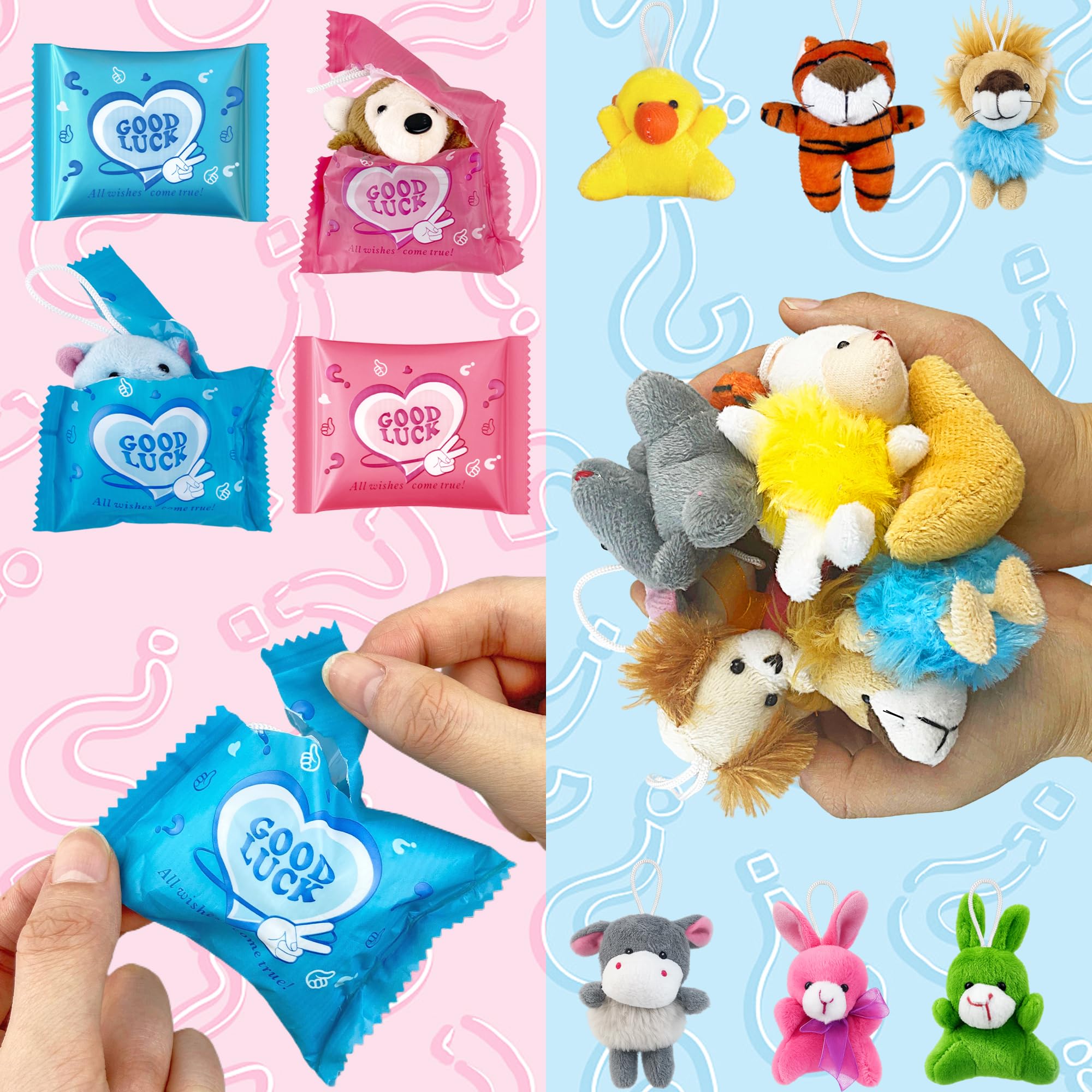 30 Stück 30 Stile Farbe Plüsch Mystery Bag Toys Mini Stofftiere