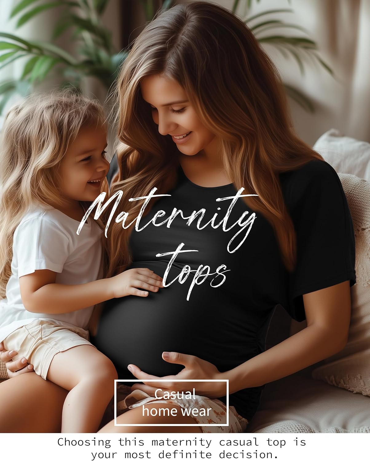 Ficerd 3 Pack Women's Maternity Shirts, Boat Neck Short Sleeve Pregnancy T Shirts Side Ruched Tunic Casual Summer Tee Tops - Image 6