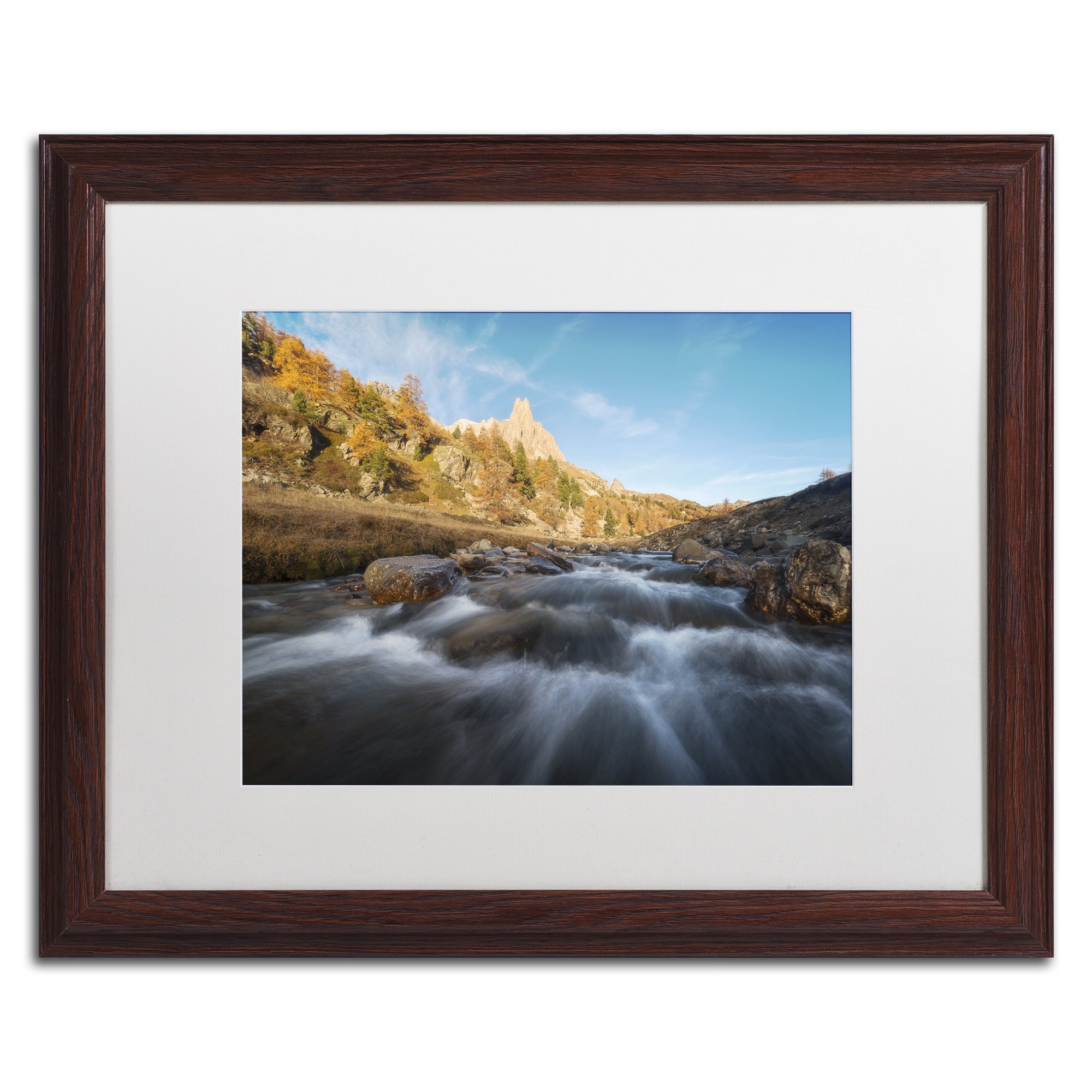 Valley of Light by Mathieu Rivrin, White Matte, Wood Frame 16x20-Inch
