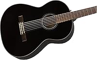 Vista 3 de Fender CN-60S - Guitarra acústica de concierto (nailon), color negro