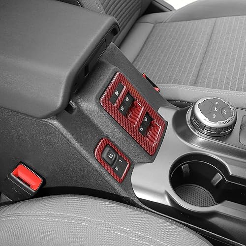 Miniatura 6 de Para Bronco - Interruptor de control de interruptor de elevación de ventana, 2 piezas de cubierta de panel de ajuste de espejo retrovisor de consola