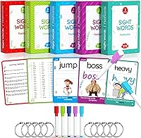 Vista 41 de WJPC 55 tarjetas, 106 tarjetas flash de alta frecuencia de primer grado, tarjetas de aprendizaje de fonética de primer grado para niños de 5, 6, 7