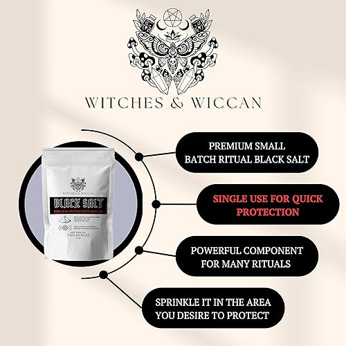 Miniatura 3 de Sal negra para rituales de protección suministros Wiccanos Sal Negra para Rituales de Brujeria bolsa de 2 onzas - Suministros de brujería Wiccan