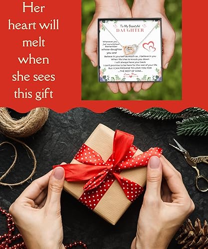 Miniatura 5 de LOTUS-A Regalo para hija de mamá Collar de plata de ley para hija, regalos de cumpleaños para hija, hermosos regalos para hijas de madres e hijas,