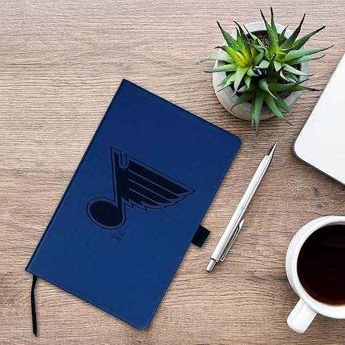 Miniatura 3 de Rico Industries NHL Hockey St. Louis Blues Blue - Bloc de notas pequeño grabado con láser primario