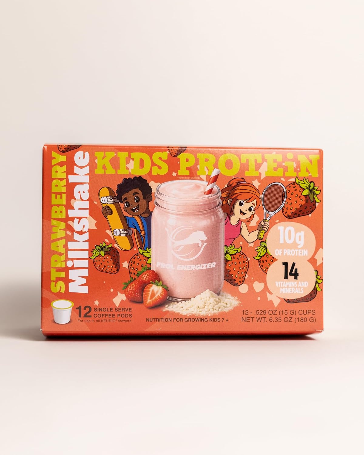 Kids Protein Milkshake Pods, with 10g Protein and 14 Vitamins and Minerals, Compatible with Keurig Brewers - Cookies & Cream