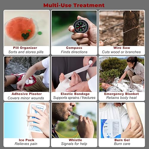 Miniatura 3 de Kit de primeros auxilios grande de 505 piezas, kit médico integral para el hogar, automóvil, viajes, camping, negocios, escuela y exteriores