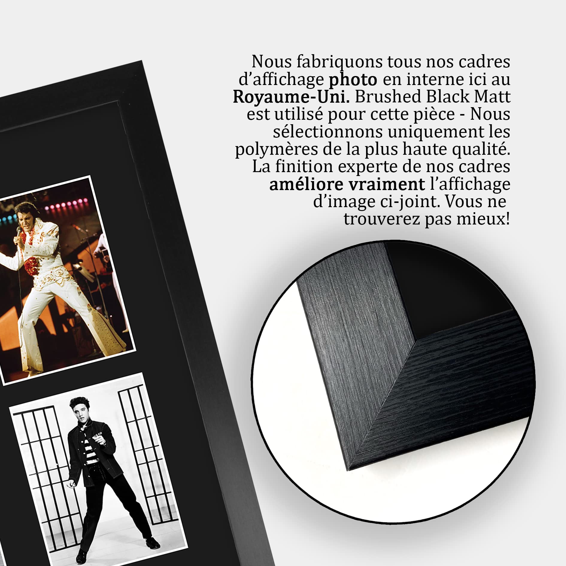 HWC Trading FR A3 Elvis Presley The King Cadeaux Imprimé Signé Autographe Photo pour les fans de musique - A3 Encadré