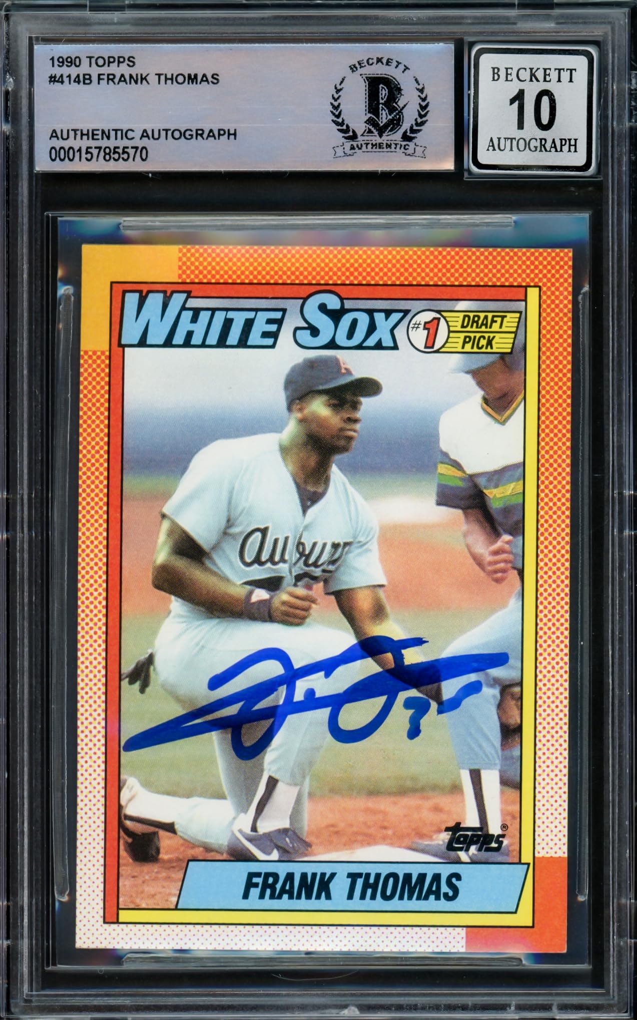 Amazon.com: Frank Thomas Autographed 1990 Topps Rookie Baseball 