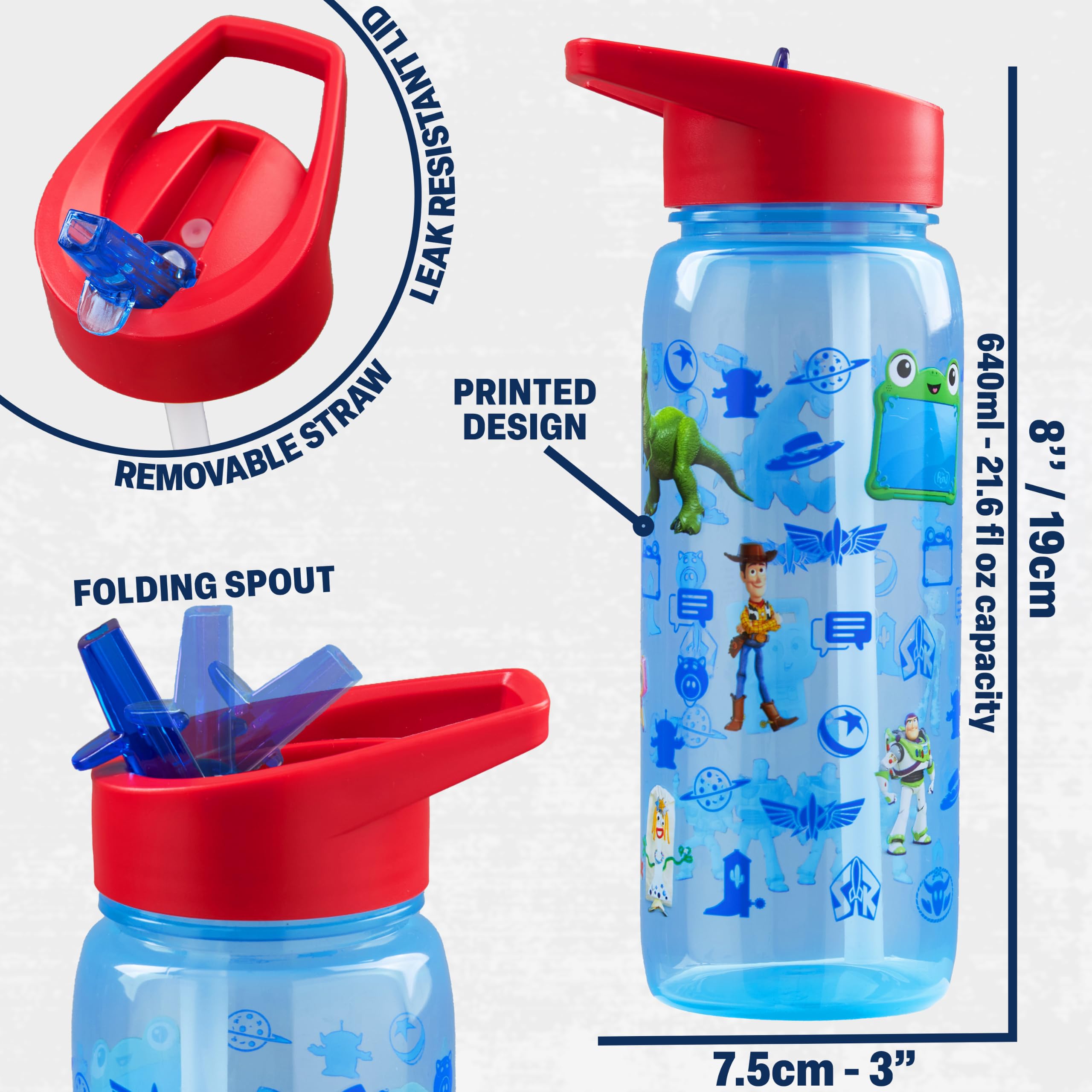 Get Trend Toy Story Bolsa de Almuerzo Niños Set 3 Piezas, Bolsa Isotermica 5 L, Botella 640 ml y Snack Box 2 L Compartimentos, Sin BPA, Ligero y Resistente para Escuela (Multi Toy Story)
