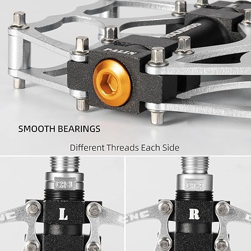 Miniatura 6 de ROCKBROS Pedales de bicicleta de montaña Pedales MTB CNC antideslizante ligero aleación de aluminio Pedales de bicicleta rodamientos sellados