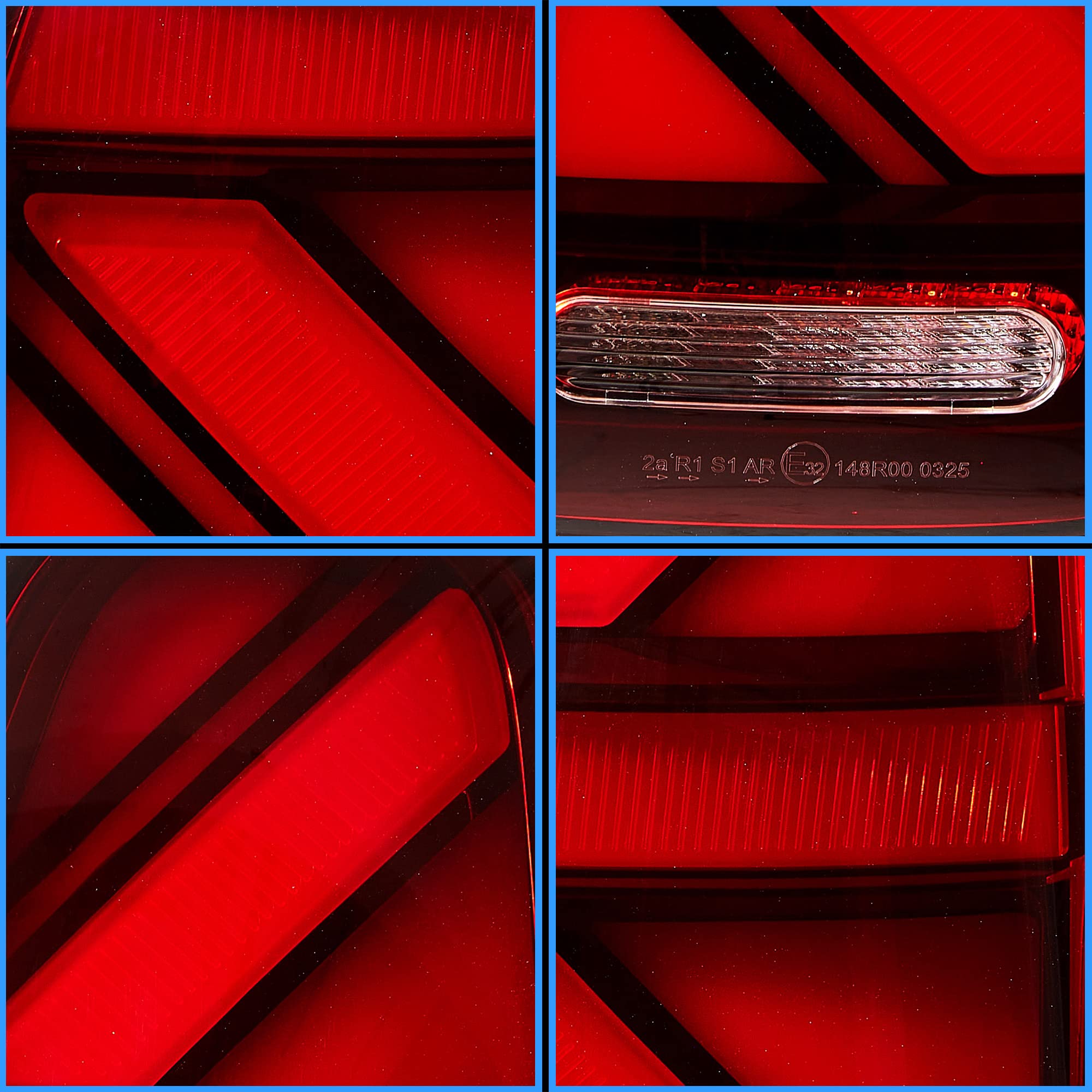 VLAND LED Światła tylne do samochodów Mini Cooper/One, MK1, R50, R52, R53, Hatch 2001–2006, światło tylne z dynamiczną aktywacją, 2 szt. (lewe i prawe)