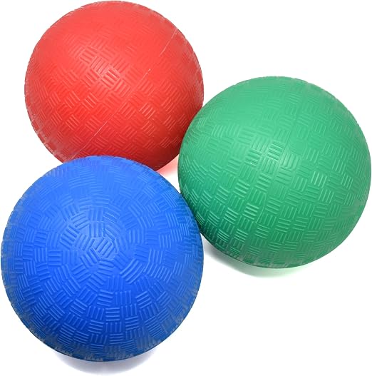 5 Inch Playground Balls, Set of 3 Mini Sports Balls for