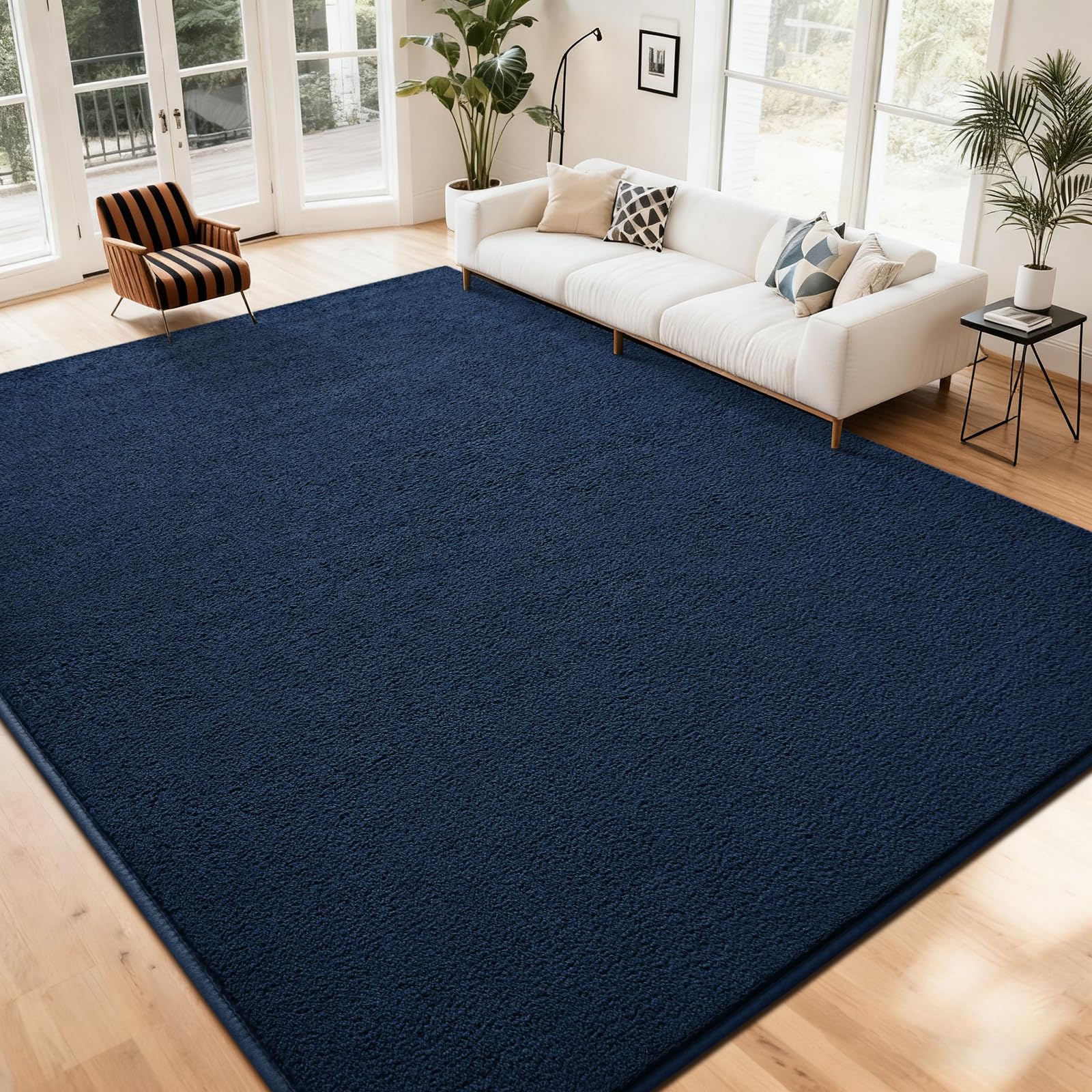 Nuttumico 6x9 Area Rug for Living Room, Navy Blue Rugs for Bedroom Nursery, Comfy Memory-Foam Rug Carpet for Kids Boys Girls Room Home Decor,