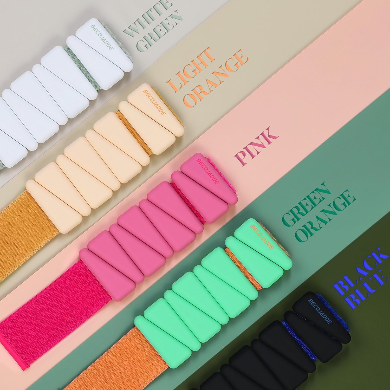 Ankle Weights for Women Wrist Weights Set of 2 (1 lb/2 lb Each) Adjustable Arm Leg Weight for Womens Men Suitable for Walking Swimming Running Pilates Yoga Gym - Image 7