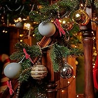 Vista 3 de Zhengmy 20 lazos de guirnalda de Navidad extra largos de 25 pulgadas, lazos decorativos de Navidad para barandilla, reutilizables, flexibles