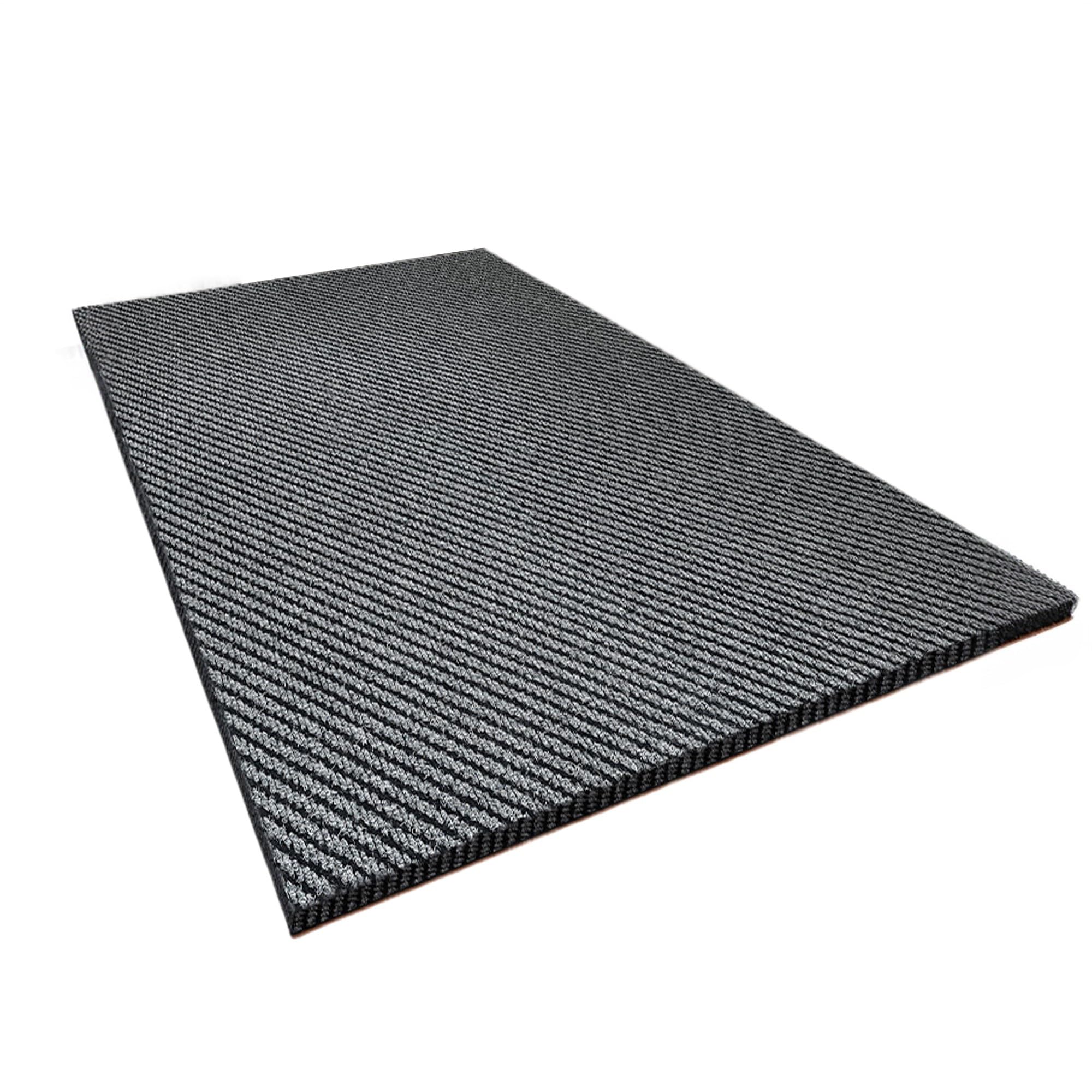 Tapis d'entrée intérieur pour patio et terrasse, paillasson lavable gris découpable