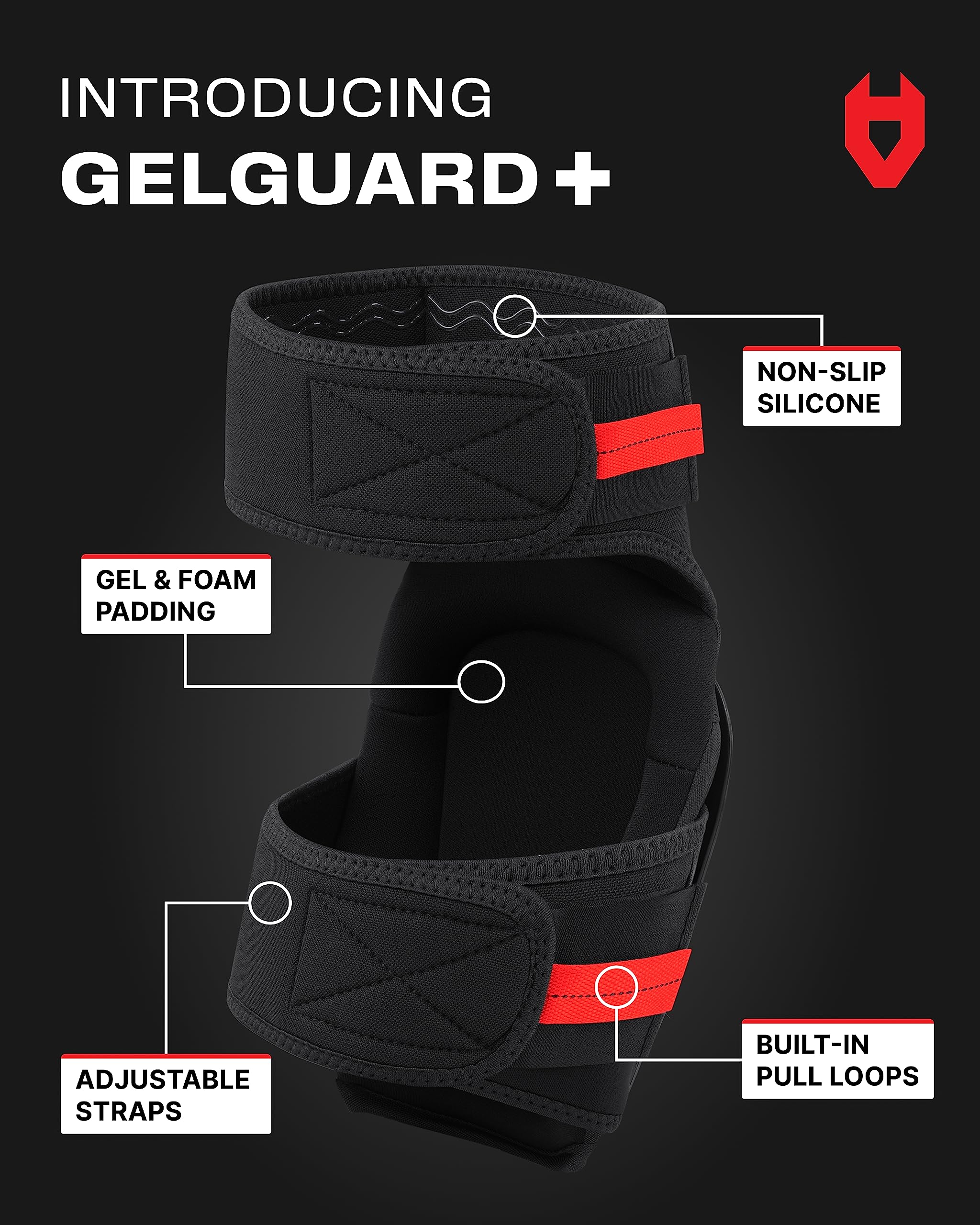 NoCry Professional Gel Knee Pads for Work â€” Heavy Duty Anti-Slip Cap, Extra Thick Dual-Layer Foam & Gel Cushion, Reinforced Adjustable Non-Slip Straps, Built-in Hang and Pull Loops, Fits Men and Women