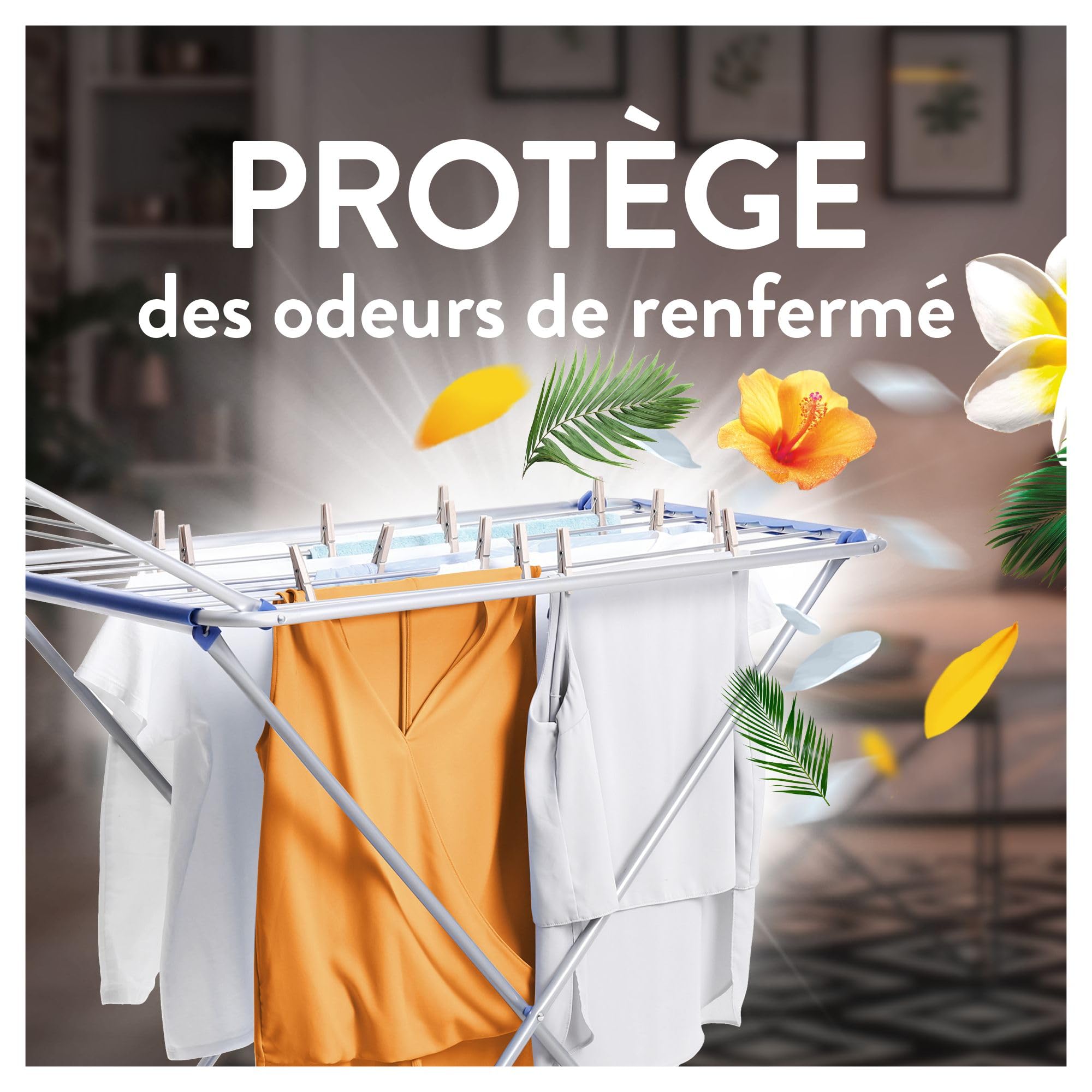 Lenor Fresh Air Adoucissant 216 lavages (36x6), Parfum Soleil Tropical, Protection Anti-Odeurs, Fraîcheur Ultra Concentrée, Fabriqué En France