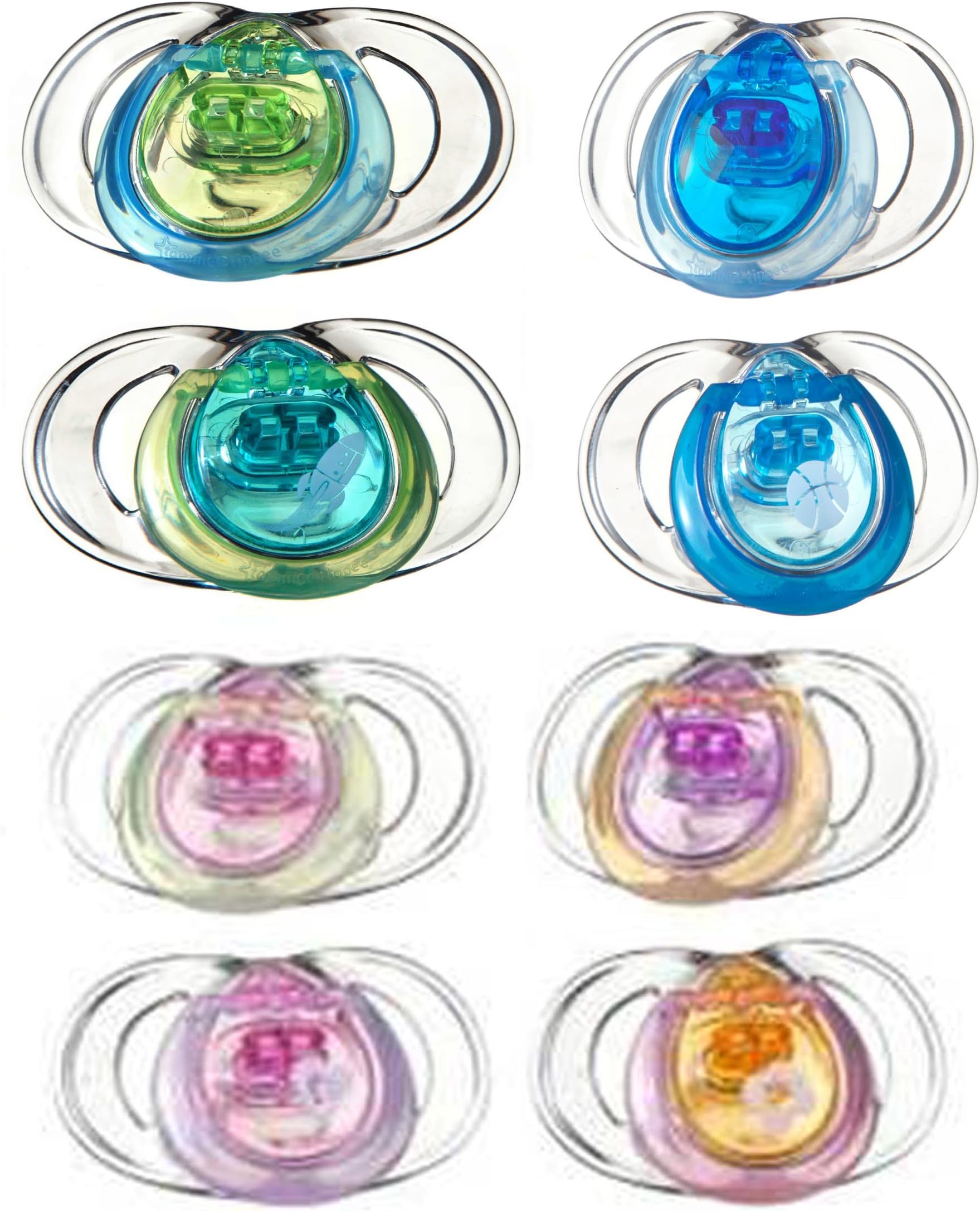 Tommee Tippee Closer to Nature Soother Silicone (Multicolor, 2 Pieces)
