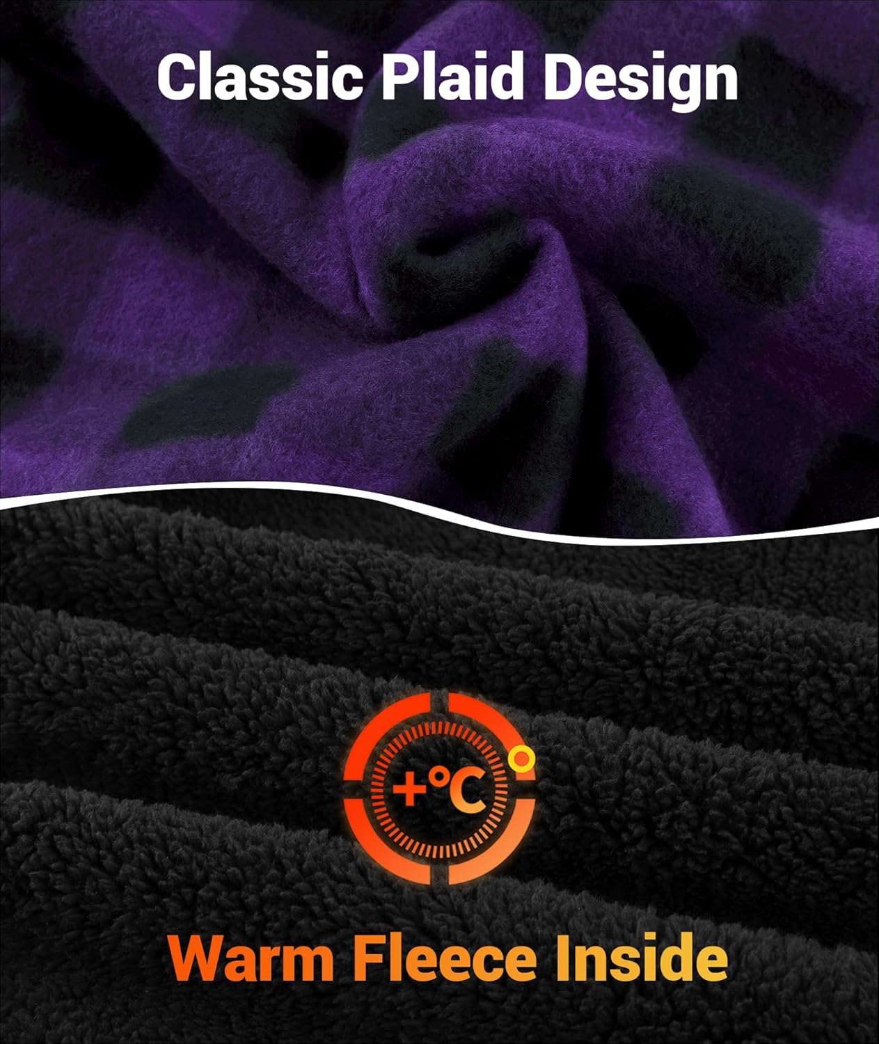 ZITY Boys Flannel Jacket Sherpa Lined Hoodies Zip Up Fleece Plaid Shirt Unisex Winter Coat Kids Outerwear 6-15 Years - Image 5