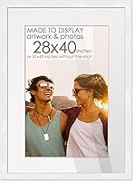 Vista 74 de Marco de madera negra de 24 x 36 pulgadas con paspartú blanco Marco de 28 x 40 pulgadas con paspartú de 24 x 36 pulgadas Muestra tu imagen bajo