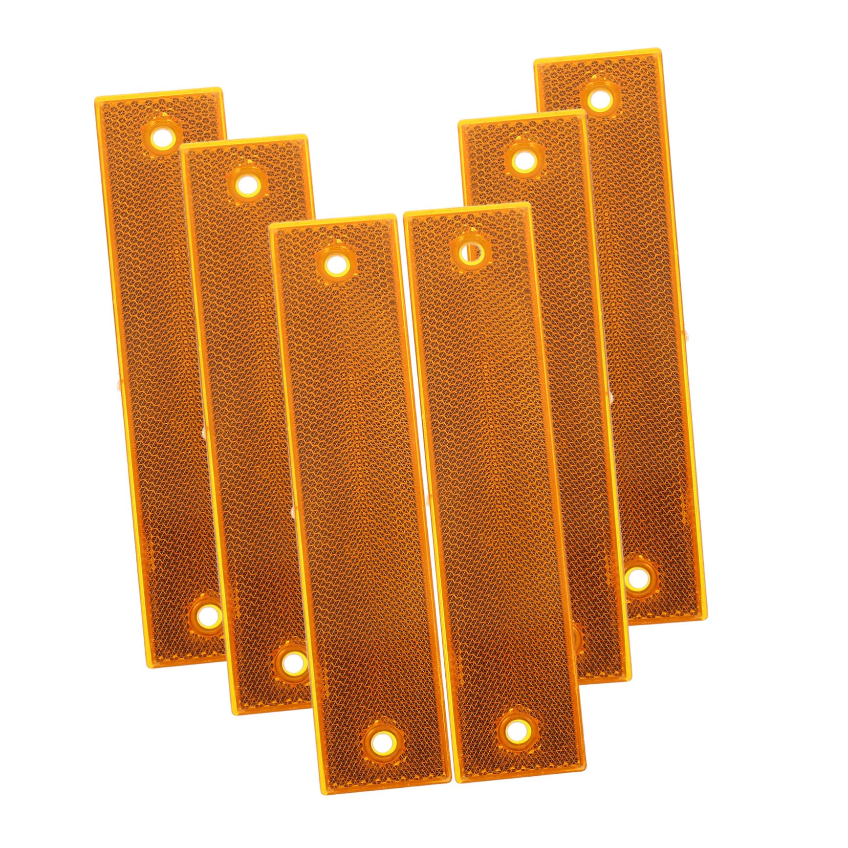 CTIRCHIU 6 Pack Reflective Sign Post Panels High Visibility Road Markers for Driveway Parking Areas and Street Guidance Rectangular Reflectors for Posts Traffic Warning Panels
