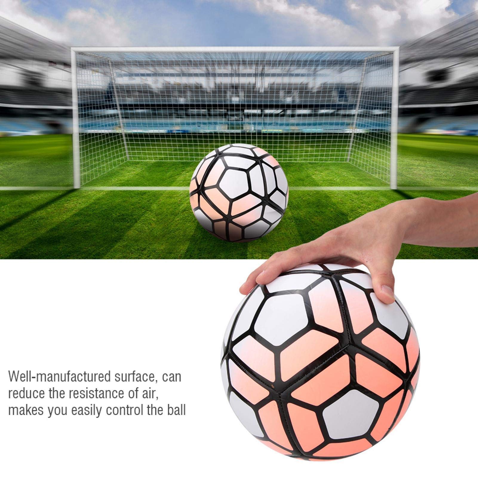 Tyenaza Pallone da Calcio, Pallone da Calcio Misura 5 Ufficiale da Allenamento per Adulti e Giovani Pallone da Calcio Futsal