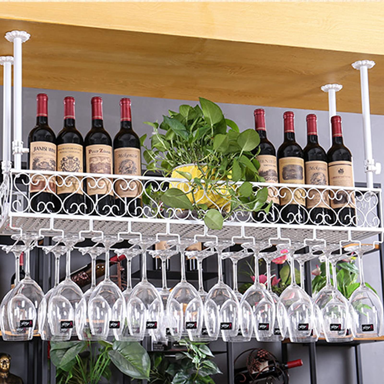 Étagère de rangement organisateur de stockage de vin suspendu