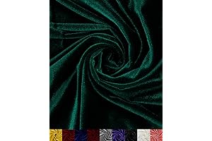 HOTGODEN Emerald Green Velvet Fabric by The Yard: 5 Yards of 63"...