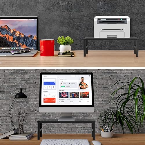 Miniatura 7 de MoKo Monitor Stand Riser, Multipurpose Desktop Organizer Laptop Holder Computer Stand Desk Accessories,Anti-Slip Printer Stand with 5-Level