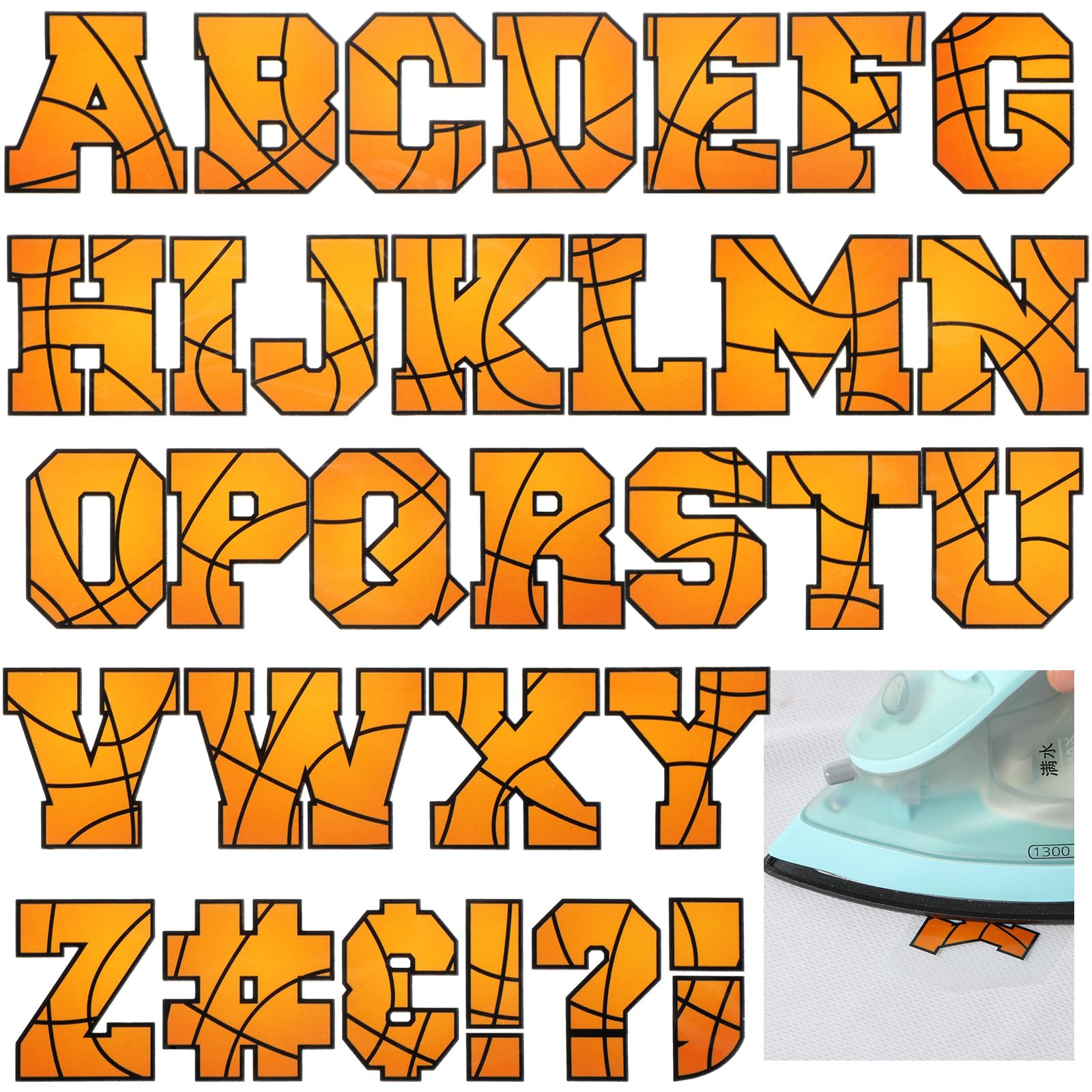 Lettres de l'alphabet thermocollantes Outus transfert thermique durable pour maillot de foot
