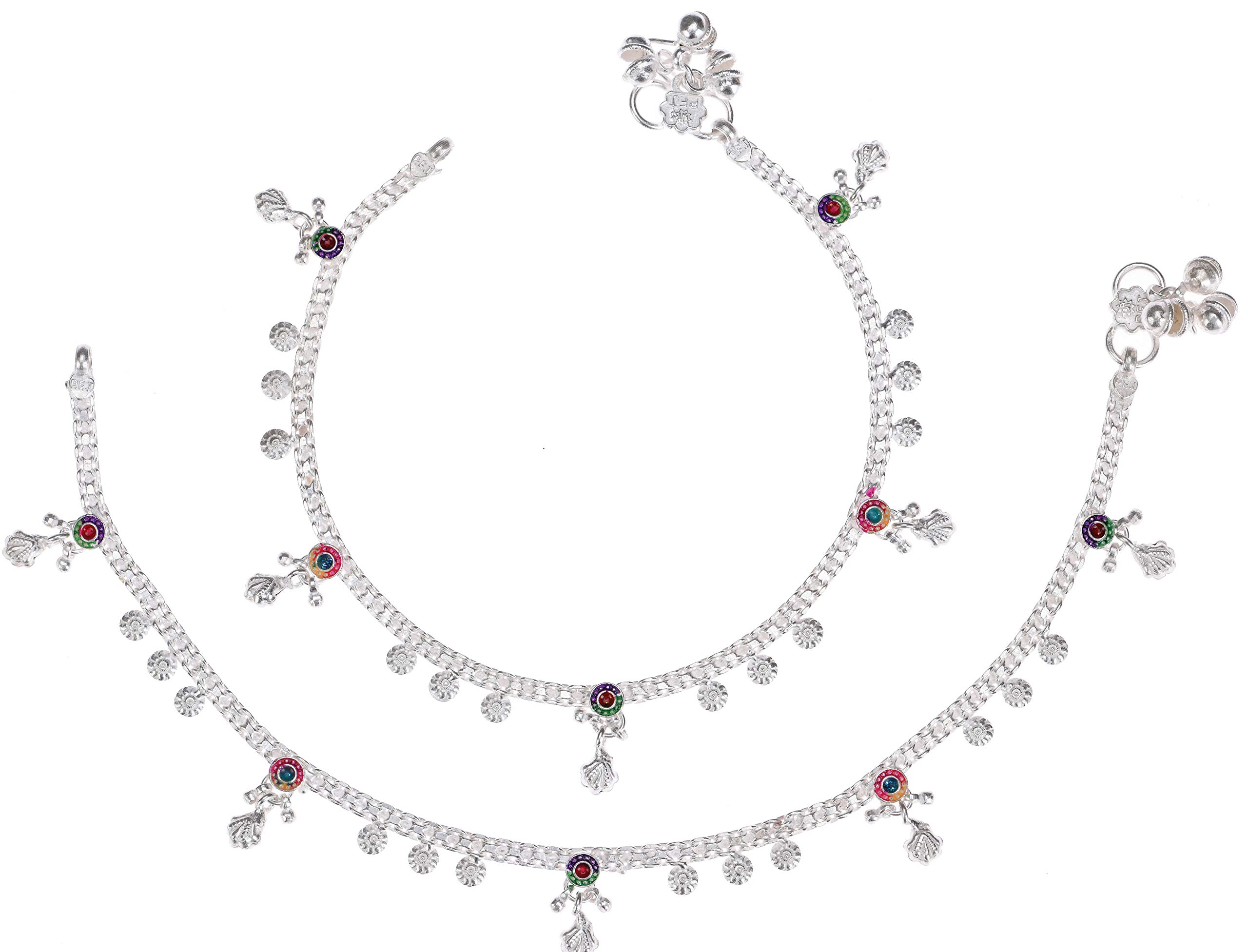 aanyacentric Silver Plated Silver Plated Payal Anklet for Women & Girls-picture-40