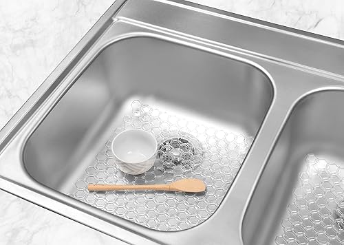 Miniatura 6 de Spectrum Diversified Hexa - Tapete flexible y suave al tacto, fácil de drenar, moderno protector de fregadero de cocina, 1 unidad (paquete de 1),