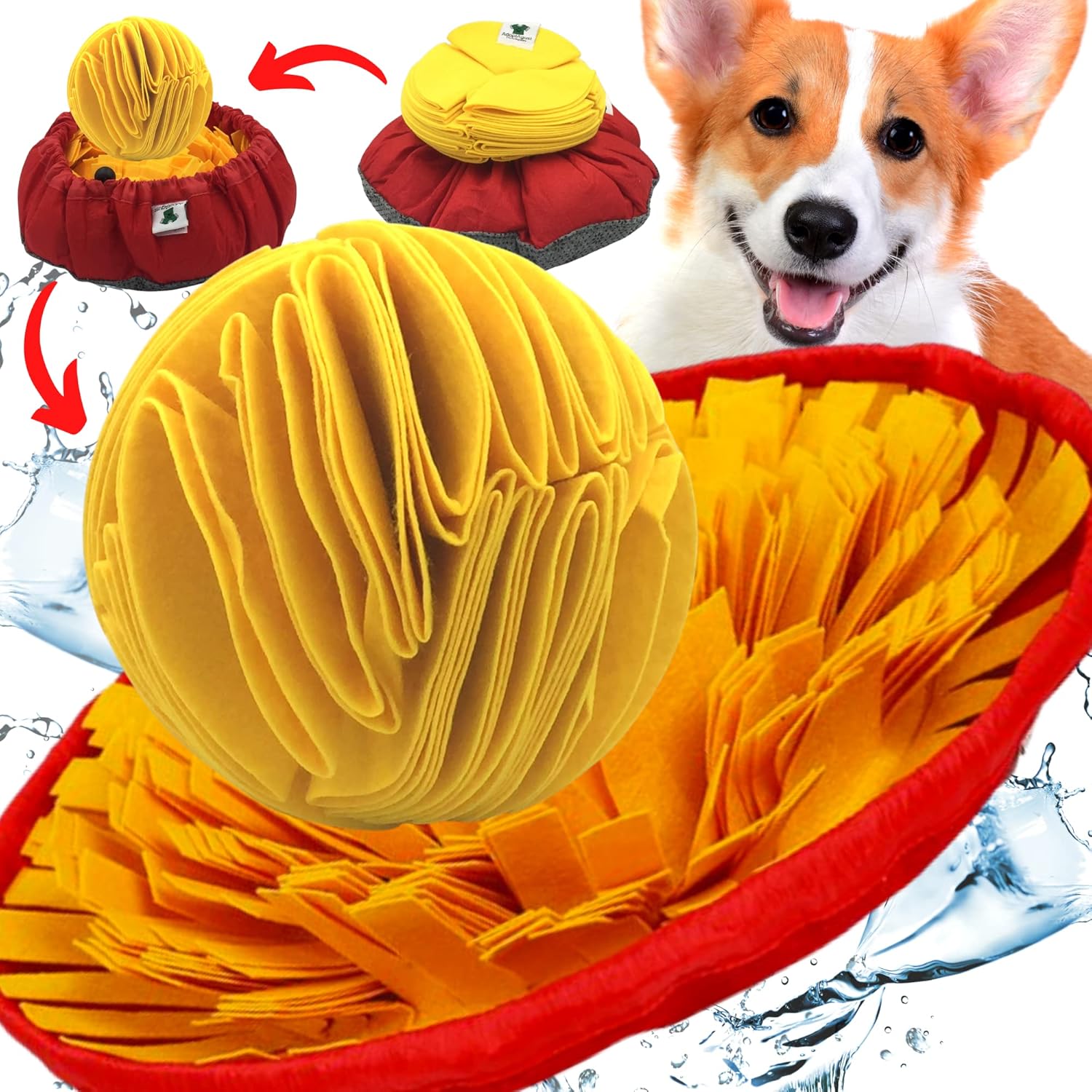 AdoptAgust Snuffle Mat for Dogs Sniff Mat for Dogs, Dog Puzzle Toys, Dog Food Mat