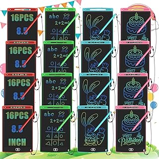 LCD Writing Tablet for Kids Bulk 16 Pack 8.5" Reusable Drawing Pad for Kids Doodle Board for Class Party Favor Return Gift Price In India