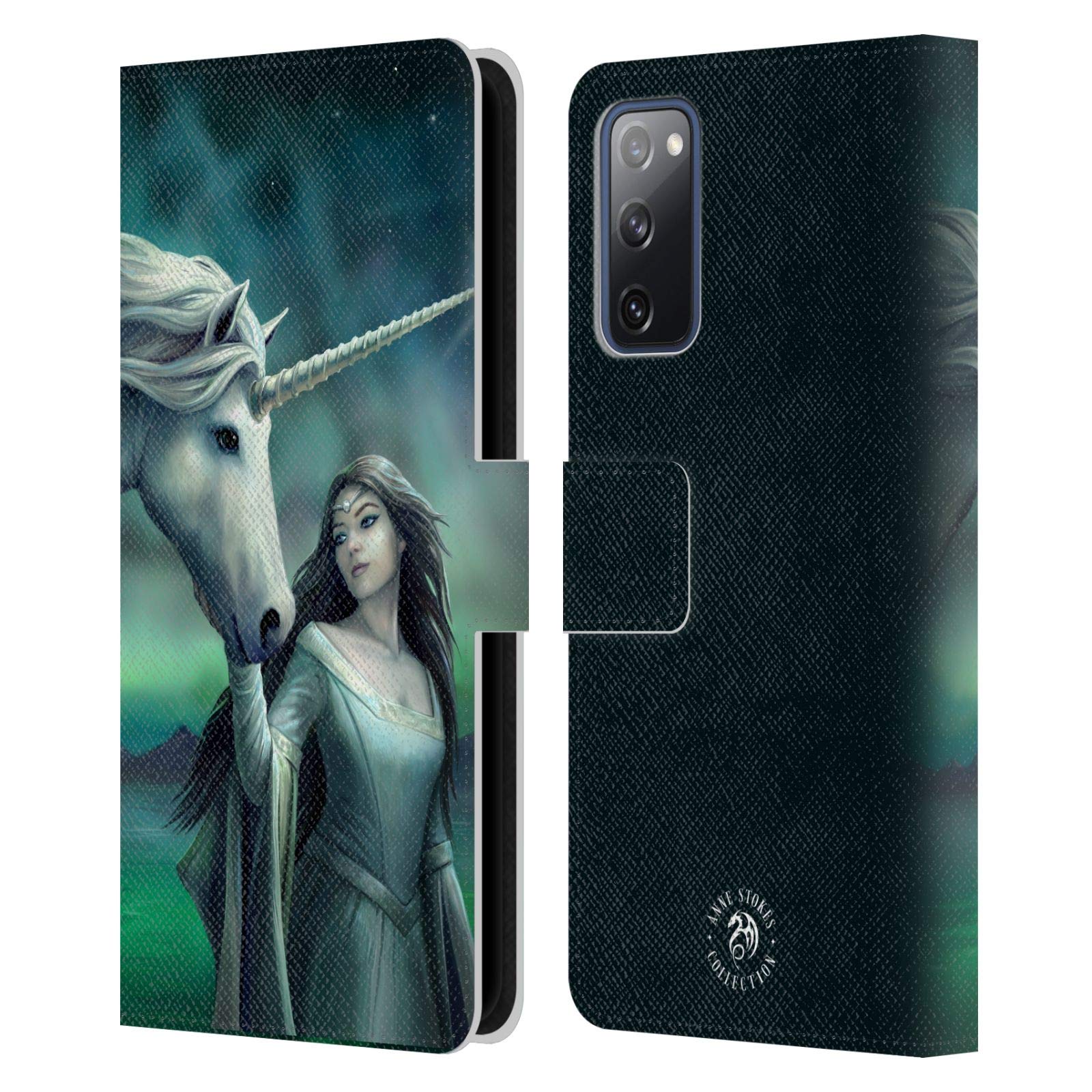 Carcasa de cuero tipo libro Samsung Galaxy S20 FE 5G funda protectora Anne Stokes fantasía 7
