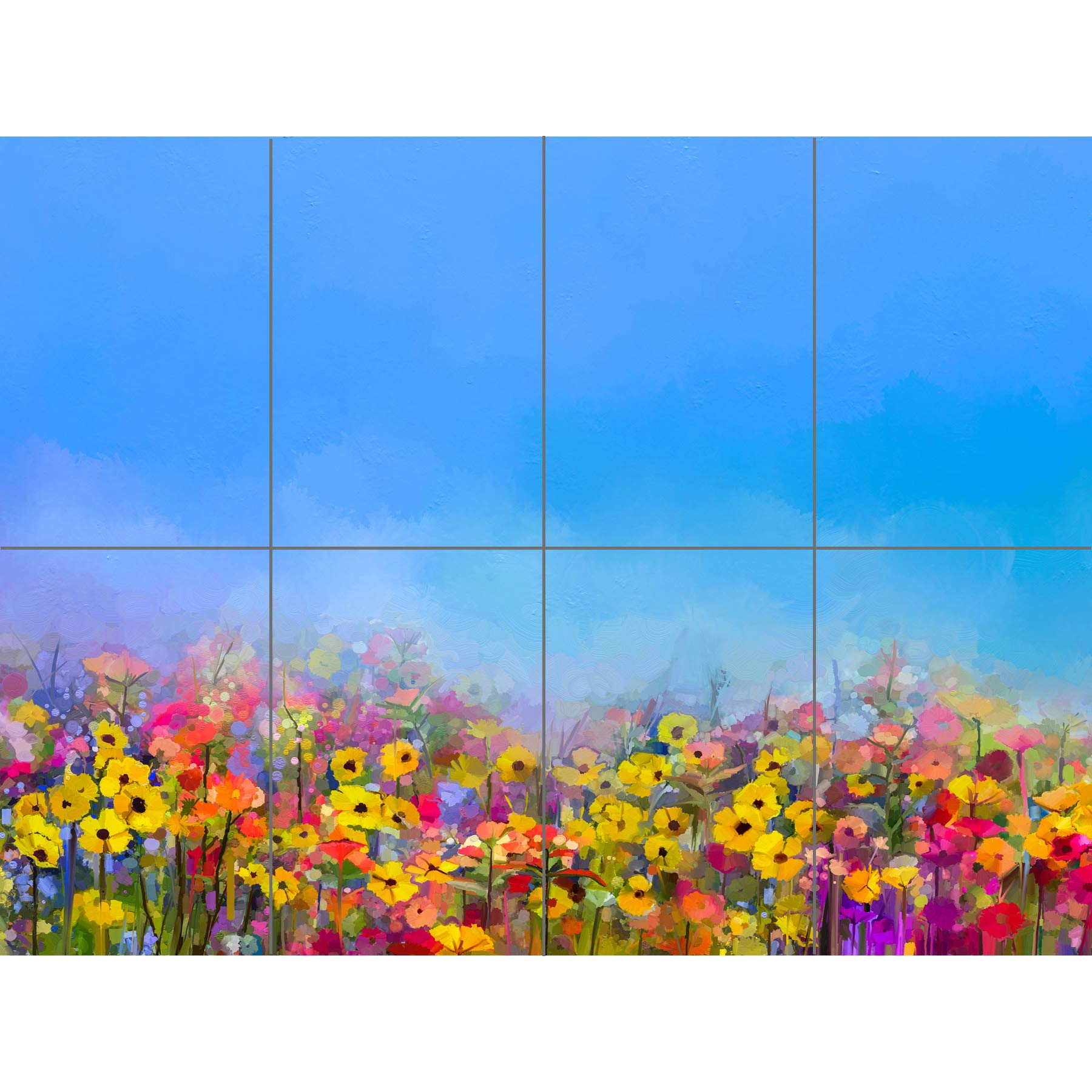 Artery8 Field of Wildflowers XL Giant Panel Poster (8 Sections)